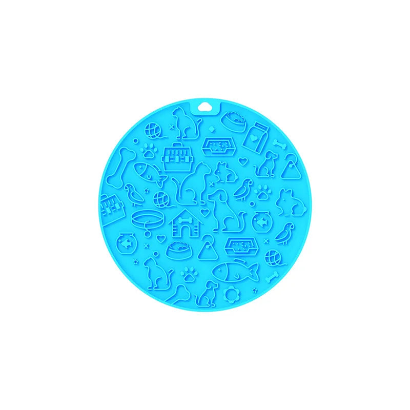 Alfombra de Silicona Antideslizante y Lick Mat Cuadrado para Perros y Gatos – Comedero Lento para Comida Húmeda y Seca, Tapete Protector Impermeable para Agua y Alimento
