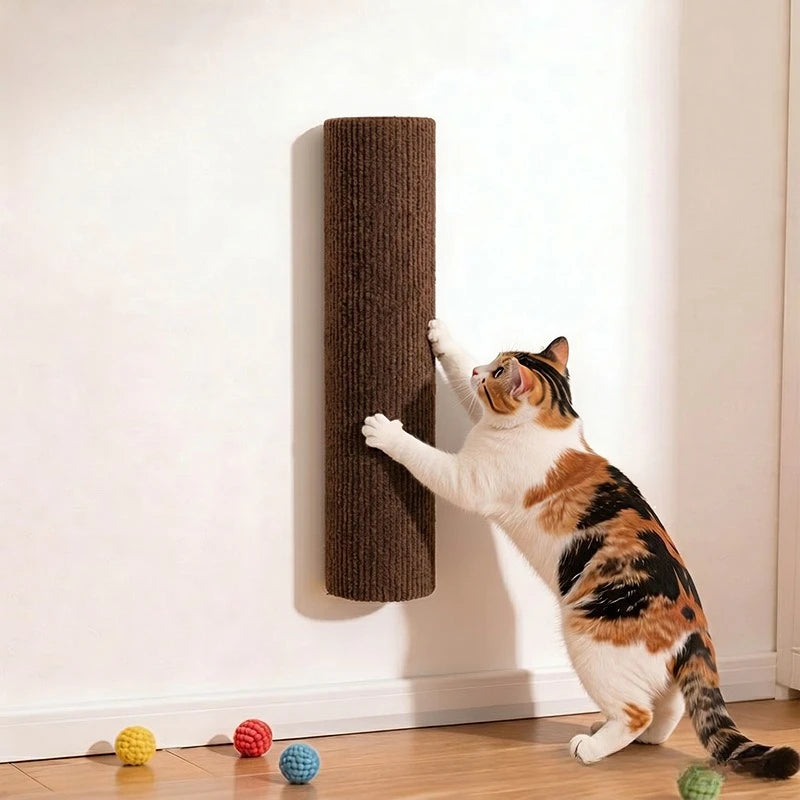 Rascador Autoadhesivo de Pared para Gatos - Panel Vertical Anticaída con Adhesivo Protector y Juguete Interactivo para Superficies