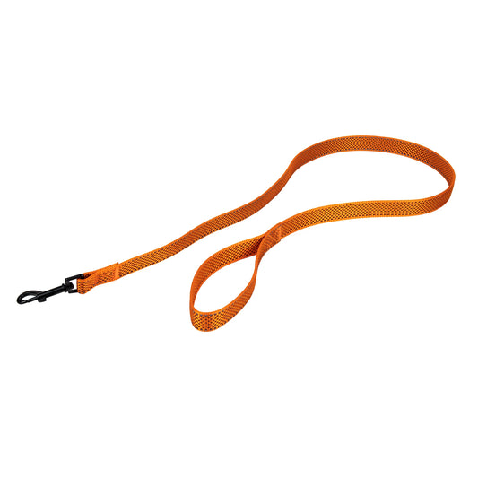 Correa Reflectante para Perros Cofan Modelo Queen - Correa Resistente de Alta Visibilidad para Paseos Nocturnos (Tallas S y L, Color Naranja)