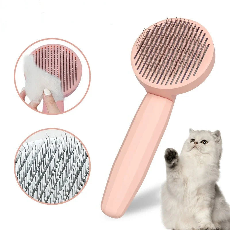 Peine de Púas metálicas para Eliminación de Pelo Muerto y Grooming de Mascotas