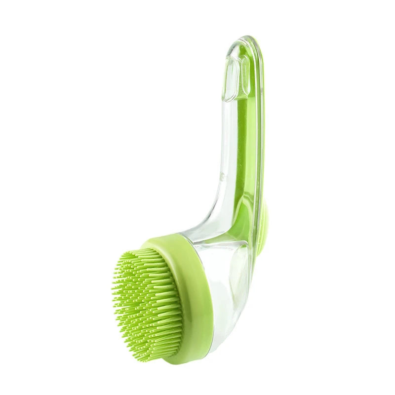 Cepillo de Baño con Dispensador de Champú para Perros y Gatos – Cepillo Masajeador Ergonómico de Silicona para Baño, Limpieza Profunda y Cuidado de Piel