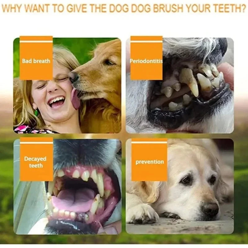 Cepillo de Dientes de Silicona para Dedos de Perros y Gatos – Limpiador Bucal de Silicona No Tóxica para Sarro, Placa y Mal Aliento