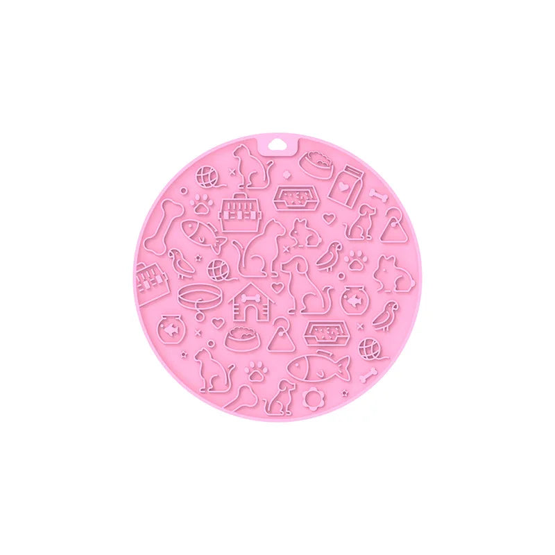 Alfombra de Silicona Antideslizante y Lick Mat Cuadrado para Perros y Gatos – Comedero Lento para Comida Húmeda y Seca, Tapete Protector Impermeable para Agua y Alimento