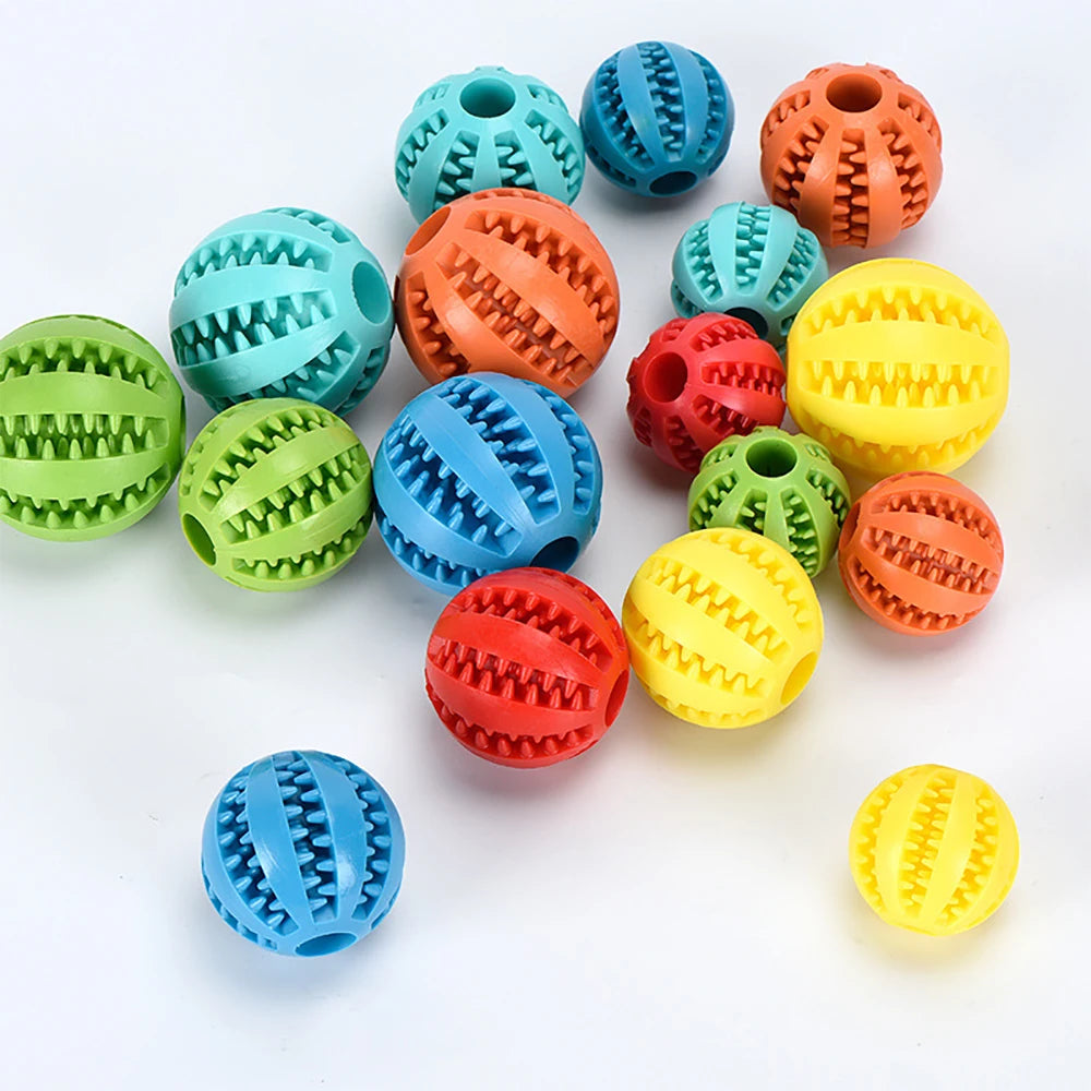 Pelota Interactiva de Goma con Dispensador de Comida para Perros – Juguete Mordedor Rebotador, Limpieza Dental y Estimulación Mental para Cachorros y Razas Pequeñas