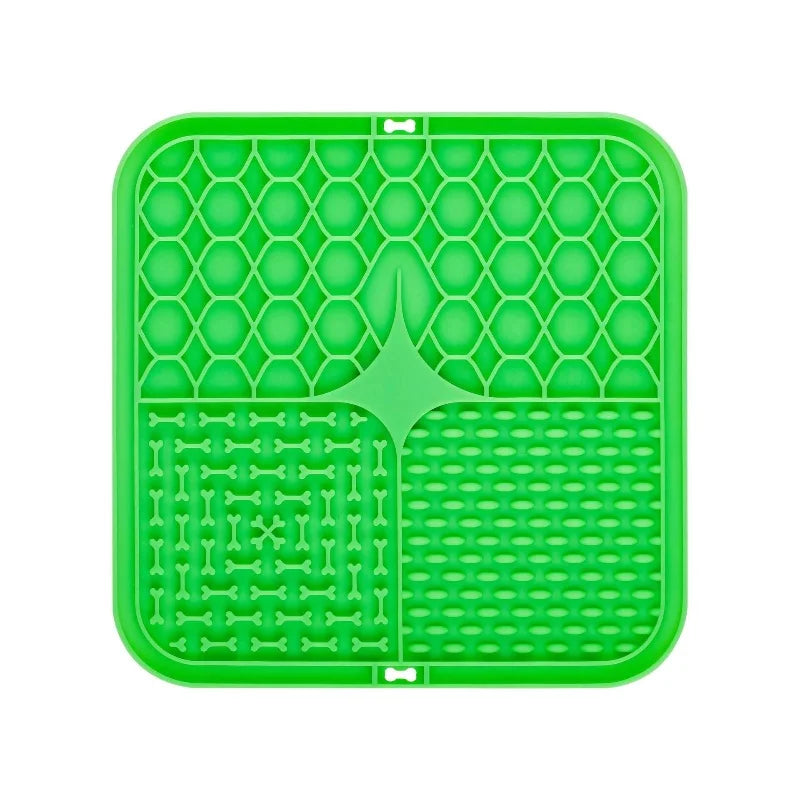 Alfombra de Silicona de Lamedero para Perros con Ventosa – Plato de Alimentación Lenta y Anti-Estrés para Baño, Cuidado de Mascotas y Entrenamiento