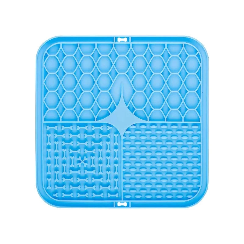 Alfombra de Silicona de Lamedero para Perros con Ventosa – Plato de Alimentación Lenta y Anti-Estrés para Baño, Cuidado de Mascotas y Entrenamiento