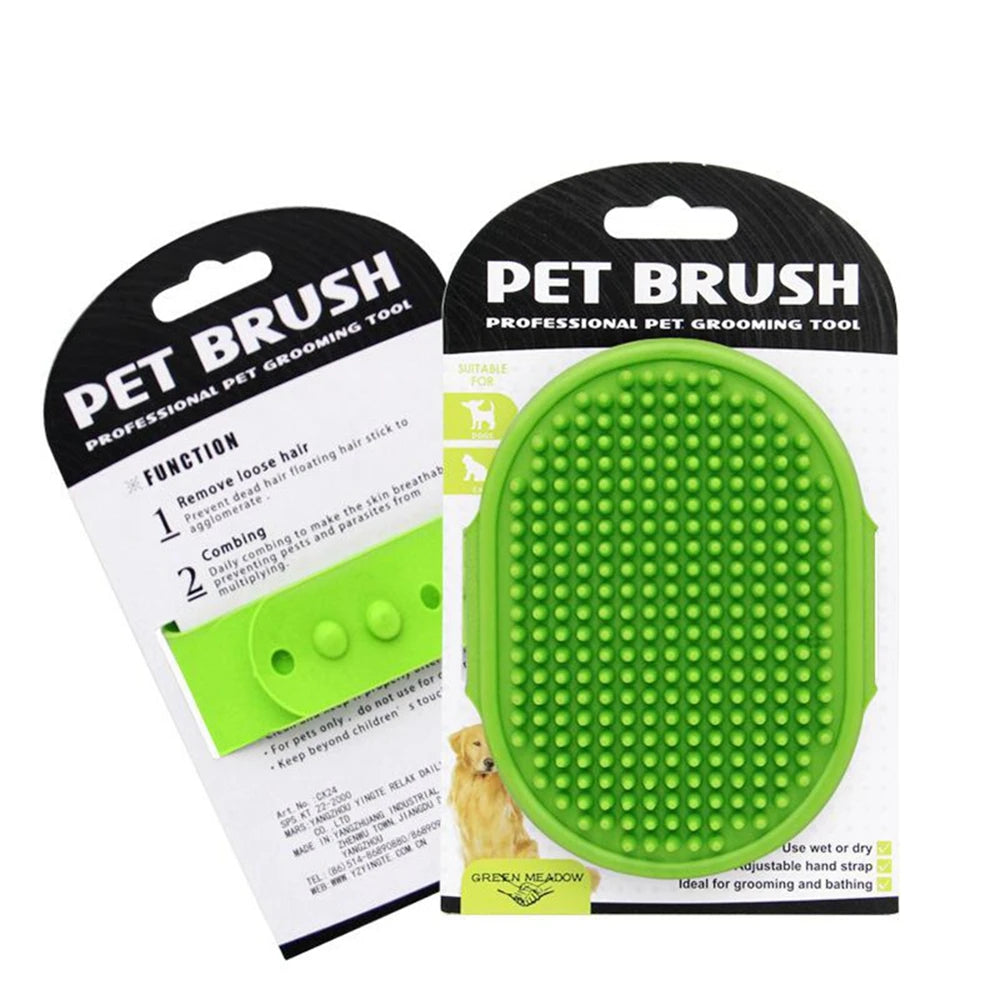Guante Cepillo de Silicona Suave para Baño y Deslanado de Perros y Gatos – Peine Masajeador, Removedor de Pelo Suelto y Accesorio de Ducha