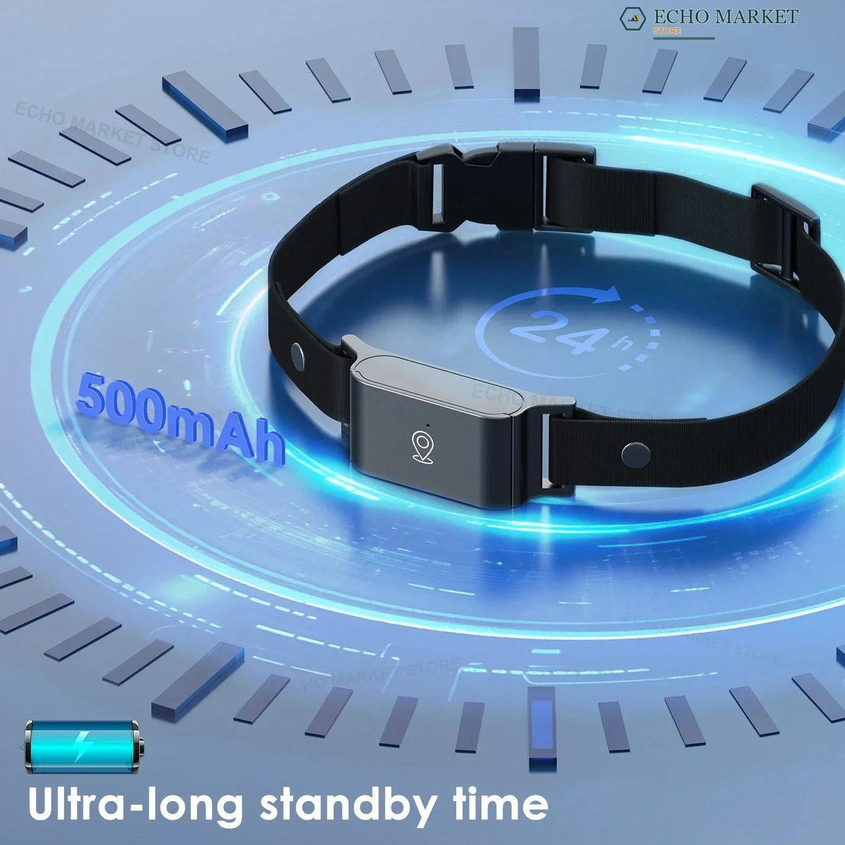 Collar Inteligente con Localizador GPS para Mascotas - Seguimiento en Tiempo Real por App Móvil, Impermeable y Ajustable (Antiperdida para Perros y Gatos)