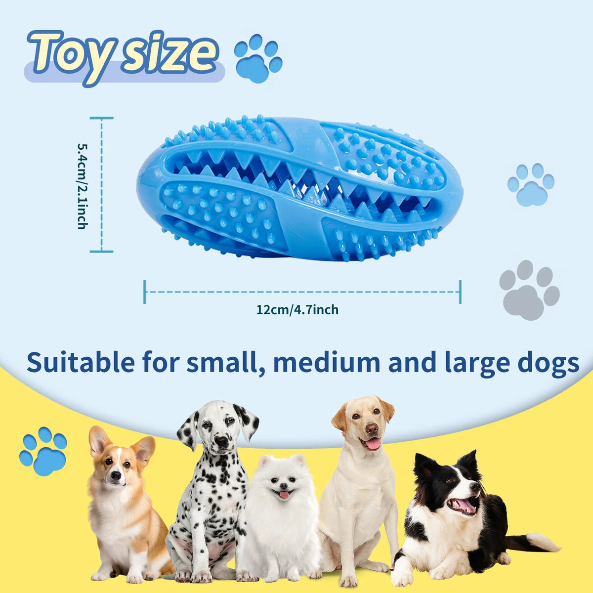 Pelota Interactiva Dispensadora de Previs y Premios de Caucho Natural – Juguete Mordedor Ultra Resistente para Limpieza Dental y Entrenamiento de Perros