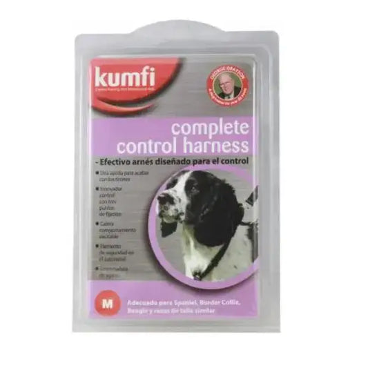 Arnés de Control Antitirones SanDimas Kumfi para Perros - Ajustable (Tallas M a XL) de Nailon Resistente con Tres Puntos de Anclaje para Paseos y Viajes Seguros