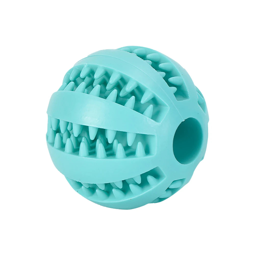 Pelota Interactiva de Goma con Dispensador de Comida para Perros – Juguete Mordedor Rebotador, Limpieza Dental y Estimulación Mental para Cachorros y Razas Pequeñas