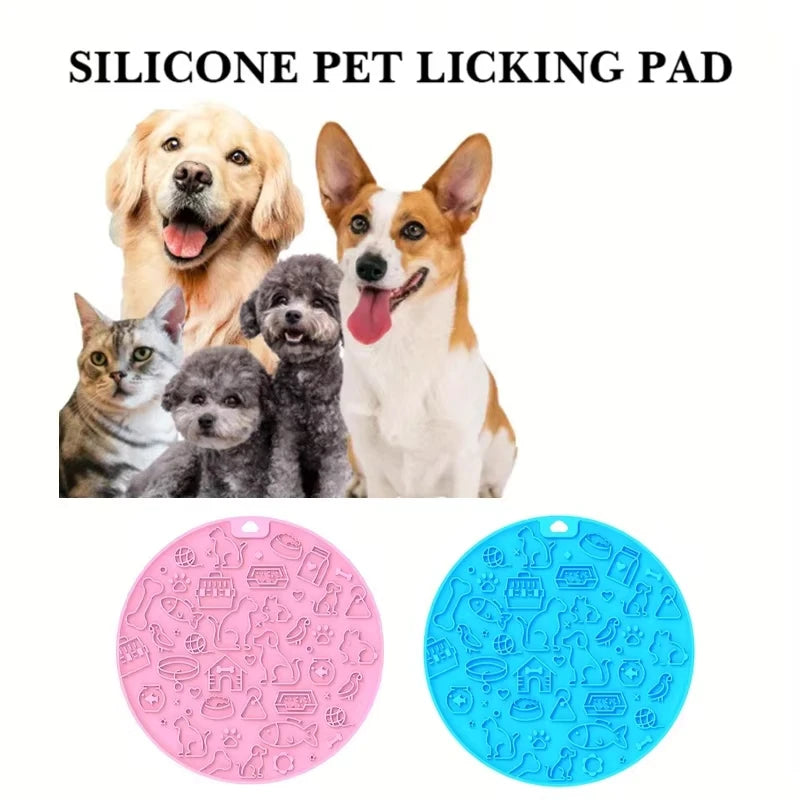 Alfombra de Silicona Antideslizante y Lick Mat Cuadrado para Perros y Gatos – Comedero Lento para Comida Húmeda y Seca, Tapete Protector Impermeable para Agua y Alimento