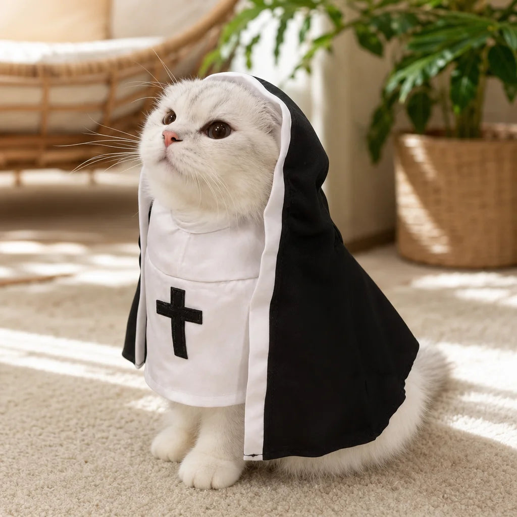 Disfraz de Bruja para Perros y Gatos Pequeños y Medianos – Traje Divertido para Halloween, Fiestas y Sesión de Fotos