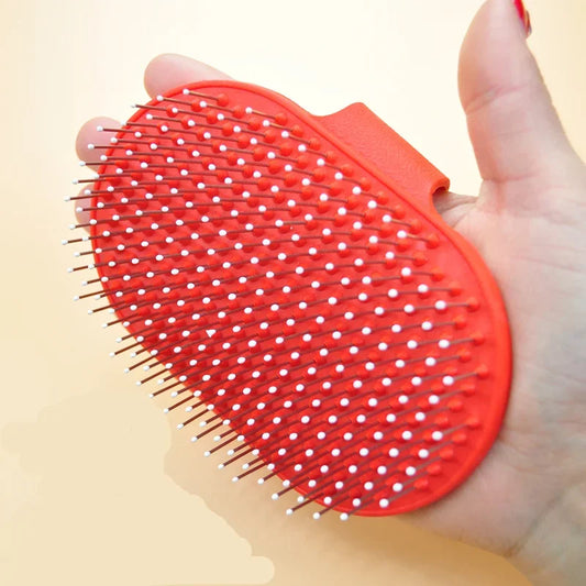 Cepillo de Baño y Masaje de Goma para Perros y Gatos – Guante Peine Deslanador, Masajeador de Piel y Accesorio de Ducha para Mascotas