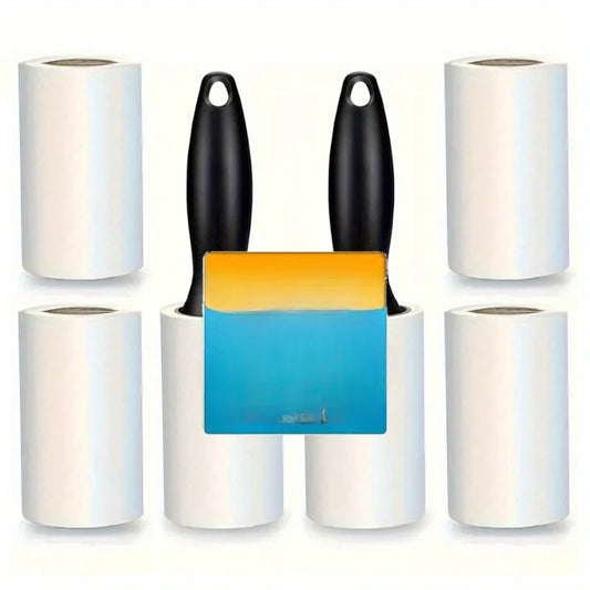 Rodillo Quita Pelos y Pelusas Adhesivo para Mascotas – Rodillo Desechable de 60 Hojas Extra Adherentes para Ropa, Sofás y Tapicería