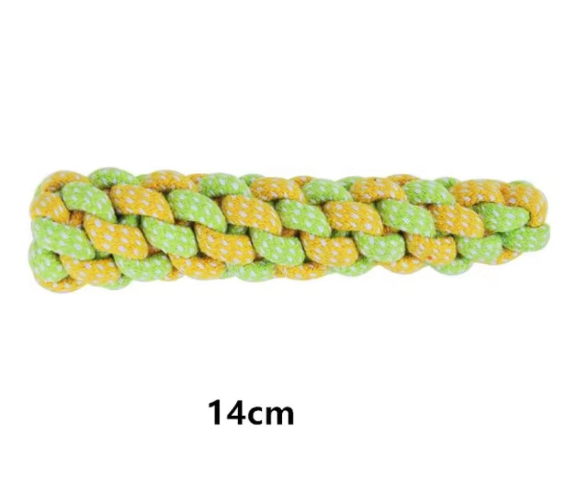 Juguete Mordedor de Cuerda de Algodón con Pelota para Perros – Cuerda Interactiva Limpiadentadura para Juego de Tirón y Masticación (Cachorros y Adultos)