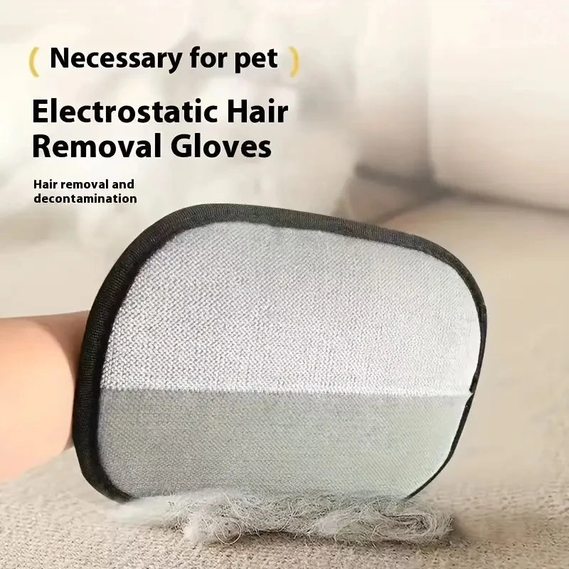Guante Peine Quita Pelo Lavable y Portátil para Mascotas – Guante Deslanador de Silicona para Perros y Gatos, Ropa, Sofás y Masaje Bucal/Corporal