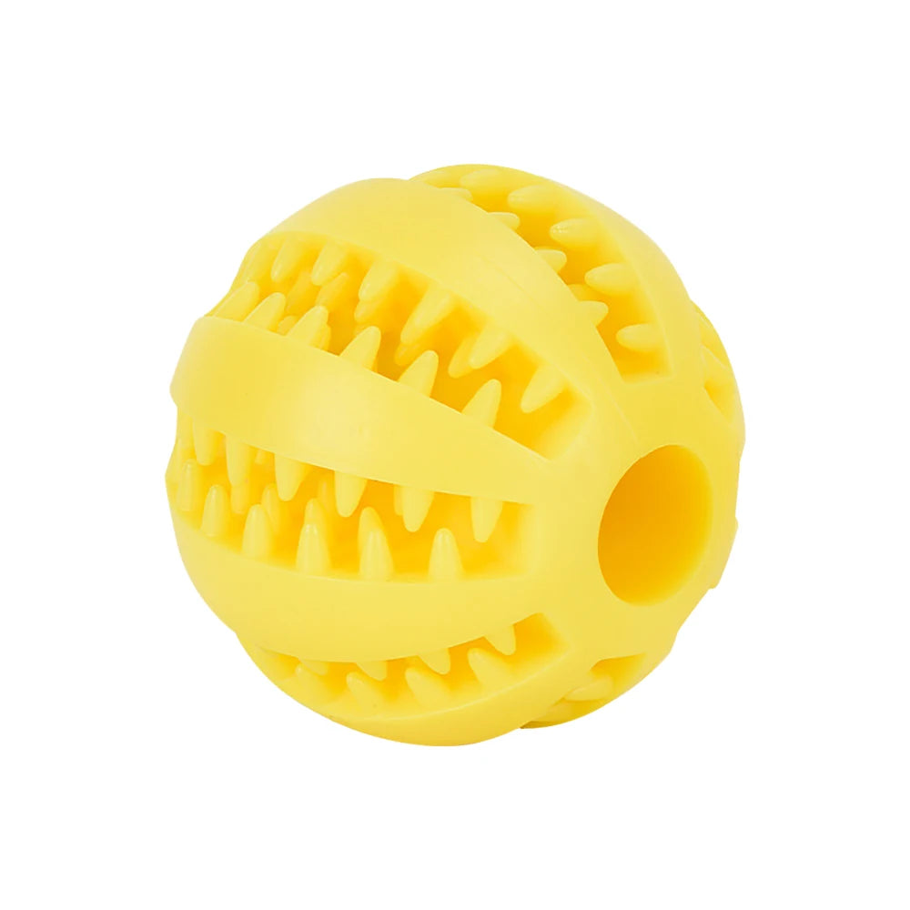 Pelota Interactiva de Goma con Dispensador de Comida para Perros – Juguete Mordedor Rebotador, Limpieza Dental y Estimulación Mental para Cachorros y Razas Pequeñas