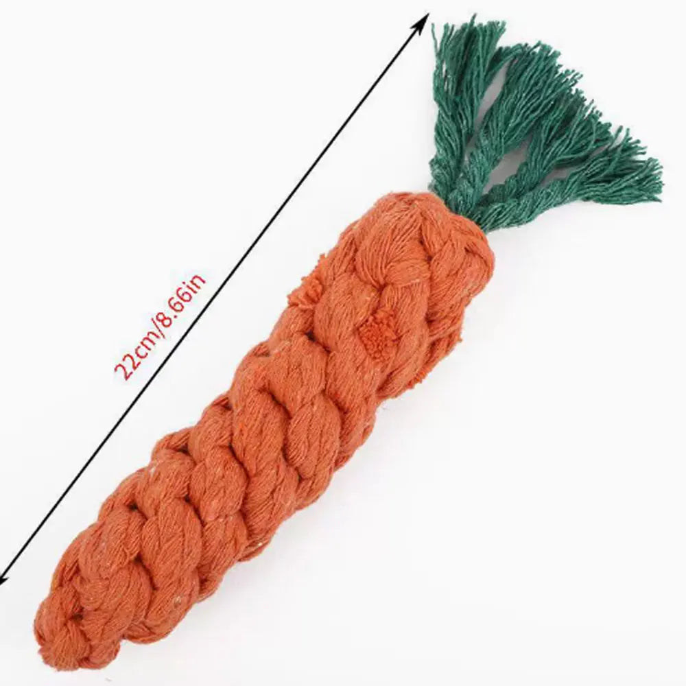 Kit de Juguetes Interactivos para Perros y Cachorros – Set Multiproducto con Zanahoria Mordedora de Cuerda, Pelotas de Goma y Frisbee Resistente a Mordeduras