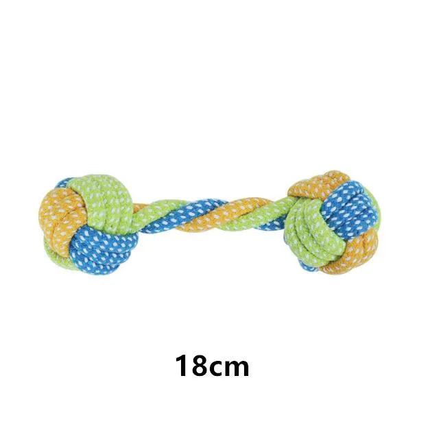 Juguete Mordedor de Cuerda de Algodón con Pelota para Perros – Cuerda Interactiva con Efecto Hilo Dental para Limpieza Bucal, Masticación y Juegos de Tirón (Razas Pequeñas y Grandes)