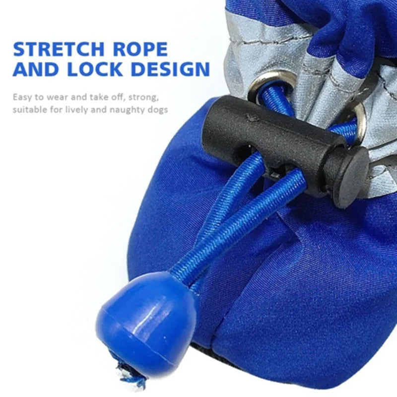 Set de 4 Botas Impermeables y Antideslizantes para Perros y Gatos – Zapatos de Lluvia y Protectores de Patas para Cachorros y Razas Pequeñas
