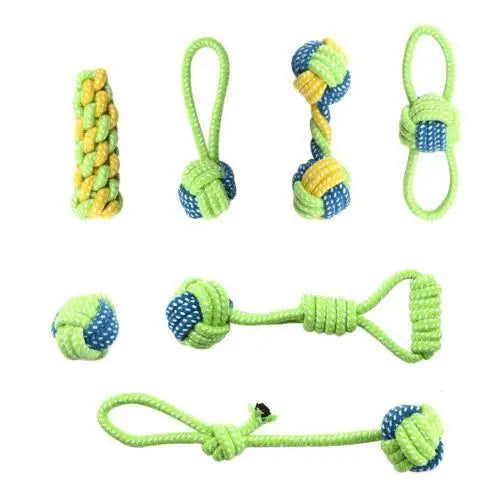 Juguete Mordedor de Cuerda de Algodón con Pelota para Perros – Cuerda Interactiva con Efecto Hilo Dental para Limpieza Bucal, Masticación y Juegos de Tirón (Razas Pequeñas y Grandes)