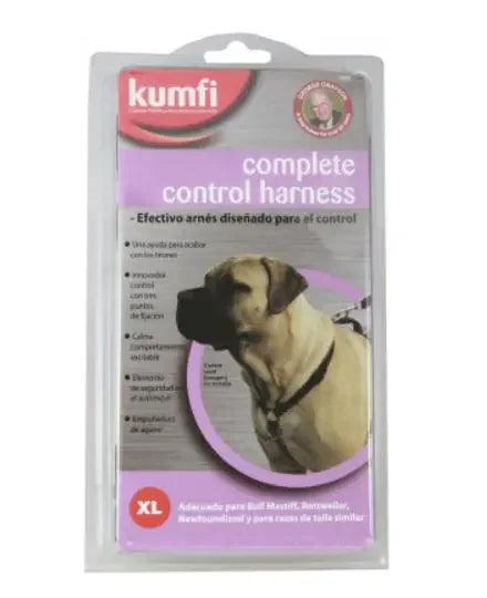 Arnés de Control Antitirones SanDimas Kumfi para Perros - Ajustable (Tallas M a XL) de Nailon Resistente con Tres Puntos de Anclaje para Paseos y Viajes Seguros