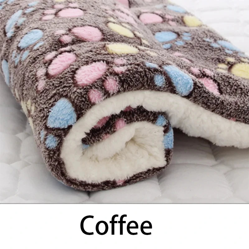 Cama Colchón y Manta de Franela Suave para Perros y Gatos - Cojín Acolchado Cálido para Cachorros y Mascotas Medianas o Grandes (Ideal para Invierno)
