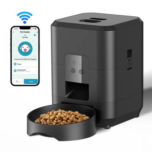 Comedero Automático Inteligente para Perros y Gatos - Dispensador de Comida Programable con Control de Porciones, Dosificador de Alimentación Lenta y Cuenco de Gran Capacidad