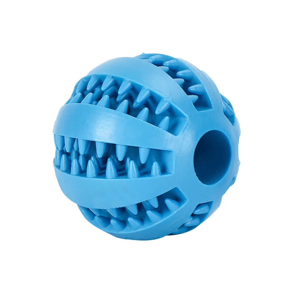 Pelota Interactiva de Goma con Dispensador de Comida para Perros – Juguete Mordedor Rebotador, Limpieza Dental y Estimulación Mental para Cachorros y Razas Pequeñas