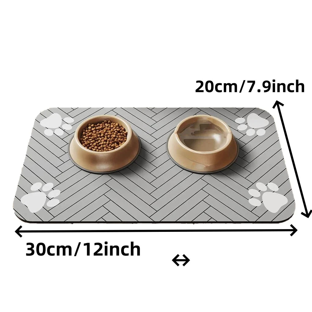 Alfombrilla Impermeable para Comederos de Perros - Bandeja de Alimentación Antideslizante y Resistente en Tallas S/M para Mascotas Comelonas, Tapete Absorbente Duradero