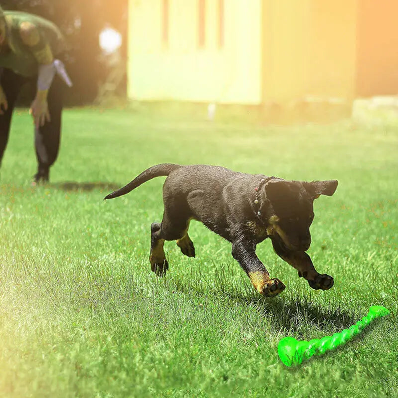 Juguete Mordedor de Goma Resistente para Perros Medianos y Grandes – Palo Masajeador y Limpiador Dental Interactivo