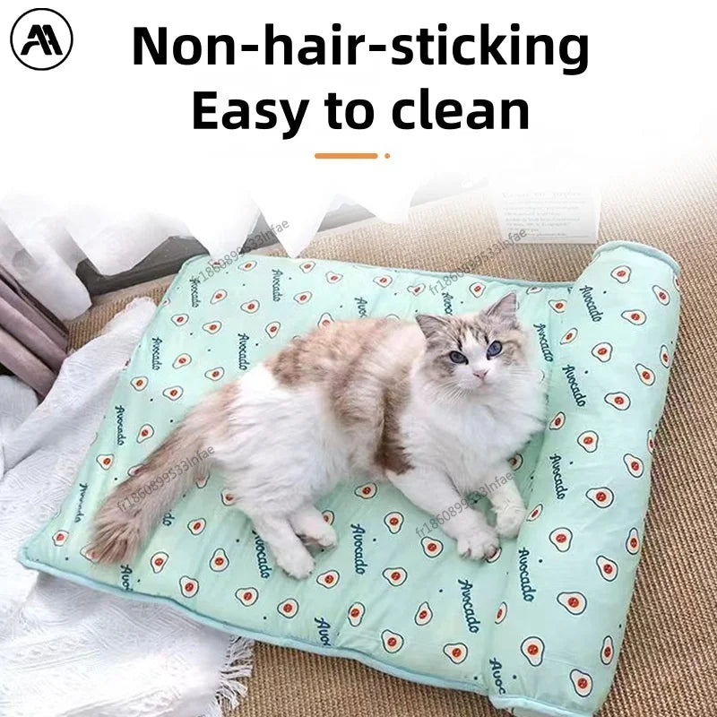 Alfombrilla Refrigerante de Verano para Perros y Gatos - Cojín de Gel Frío Transpirable, Suave y Lavable para Mascotas Pequeñas, Medianas y Grandes