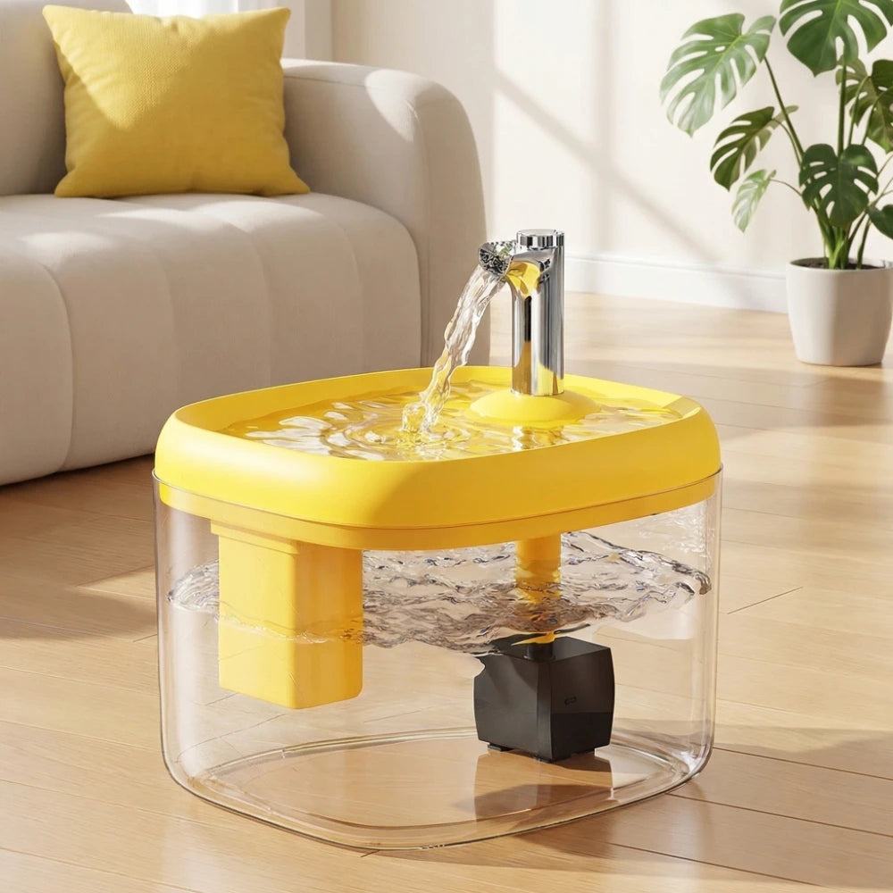 Fuente de Agua Automática Transparente para Mascotas (1,5 L) – Bebedero