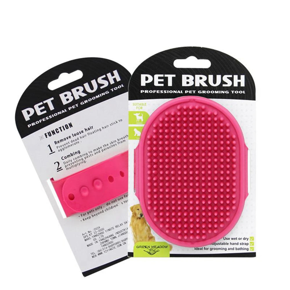 Guante Cepillo de Silicona Suave para Baño y Deslanado de Perros y Gatos – Peine Masajeador, Removedor de Pelo Suelto y Accesorio de Ducha