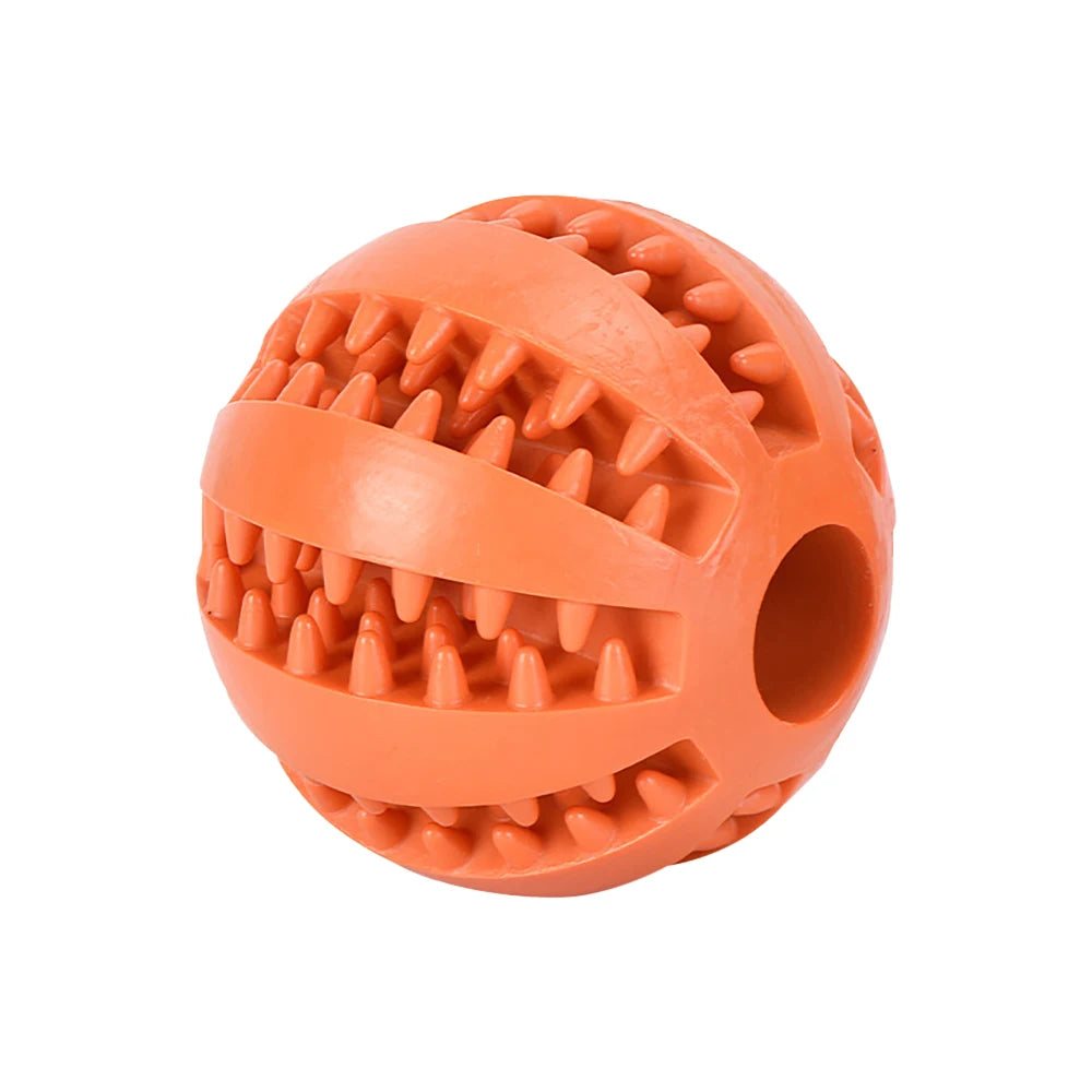 Pelota Interactiva de Goma con Dispensador de Comida para Perros – Juguete Mordedor Rebotador, Limpieza Dental y Estimulación Mental para Cachorros y Razas Pequeñas