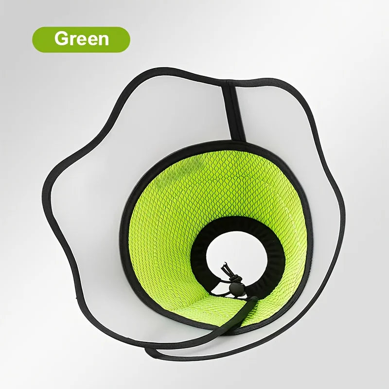 Collar Isabelino Protector para Perros y Gatos – Cono Quirúrgico Híbrido Anti-Mordeduras y Anti-Rascado, Transpirable y Ajustable