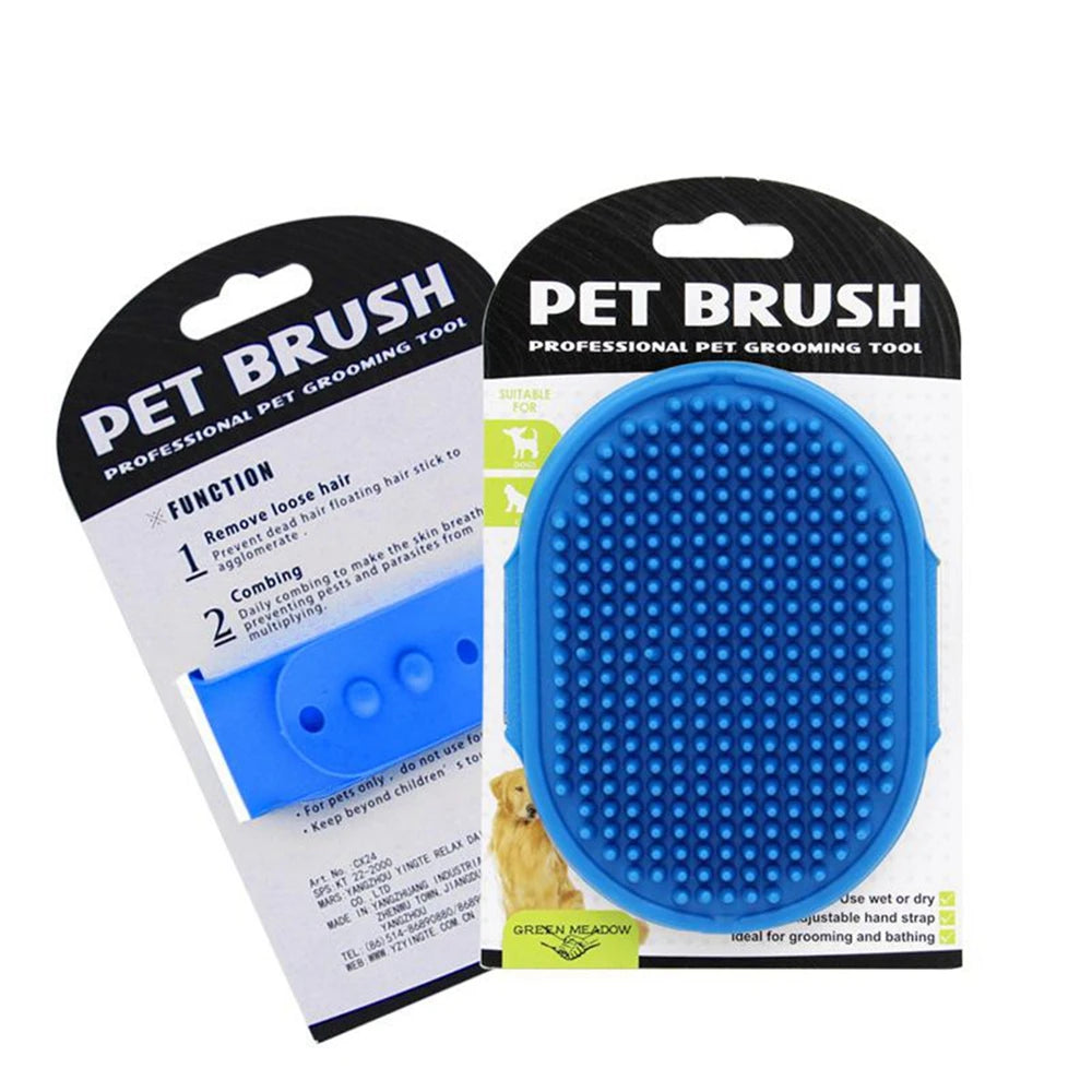 Guante Cepillo de Silicona Suave para Baño y Deslanado de Perros y Gatos – Peine Masajeador, Removedor de Pelo Suelto y Accesorio de Ducha