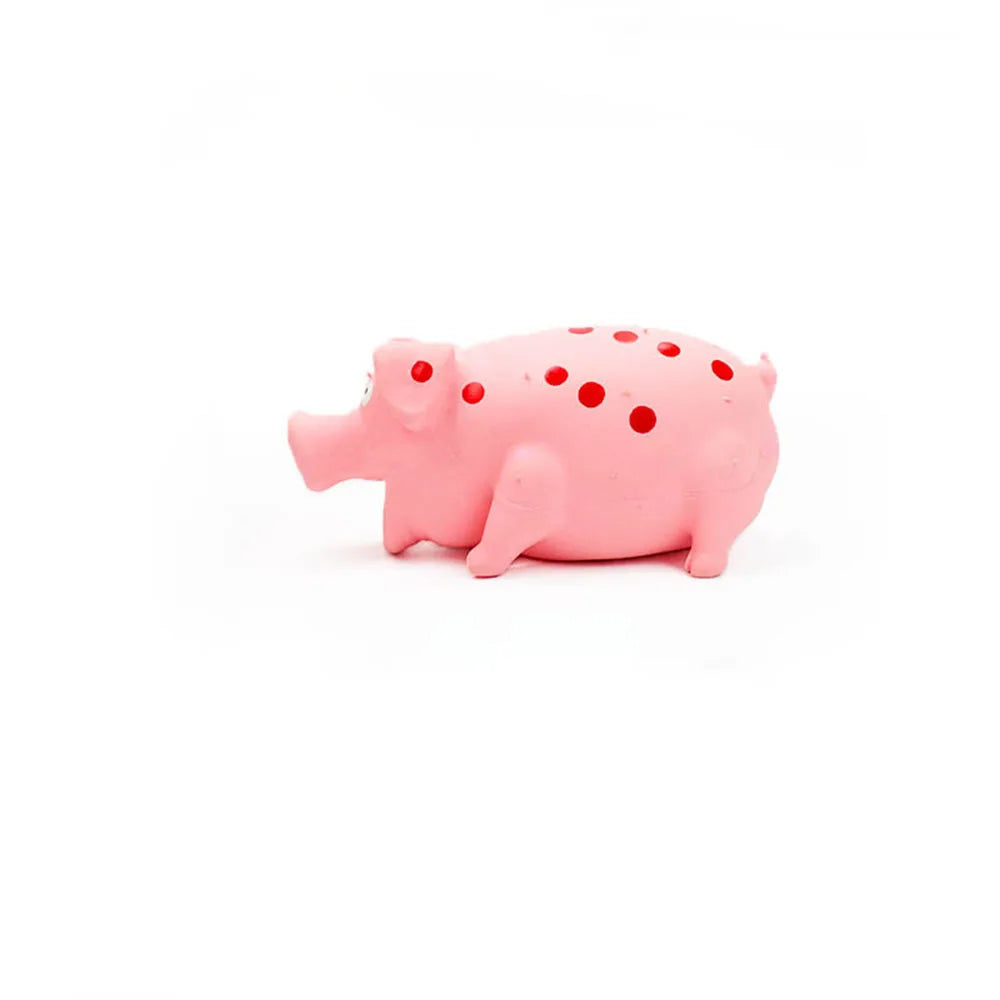 Juguete Mordedor de Látex con Sonido para Perros – Cerdito Manchado Interactivo y Antiansiedad para Limpieza Dental