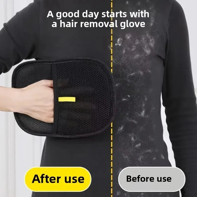 Guante Peine Quita Pelo Lavable y Portátil para Mascotas – Guante Deslanador de Silicona para Perros y Gatos, Ropa, Sofás y Masaje Bucal/Corporal