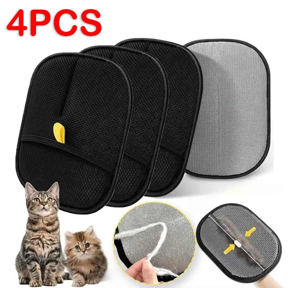 Guante Removedor de Pelo de Mascotas Reutilizable y Electrostático – Guante Doble Cara para Peinado, Alfombras, Muebles y Ropa