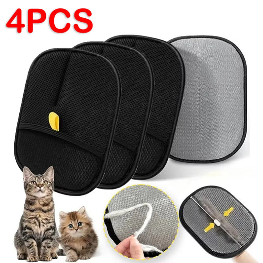 Guante Removedor de Pelo de Mascotas Reutilizable y Electrostático – Guante Doble Cara para Peinado, Alfombras, Muebles y Ropa