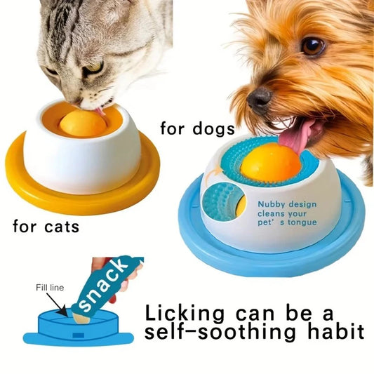 Comedero Lento y Lamedor Interactivo para Perros y Gatos – Juguete Anti ansiedad y Accesorio de Enriquecimiento para Jaulas y Parques