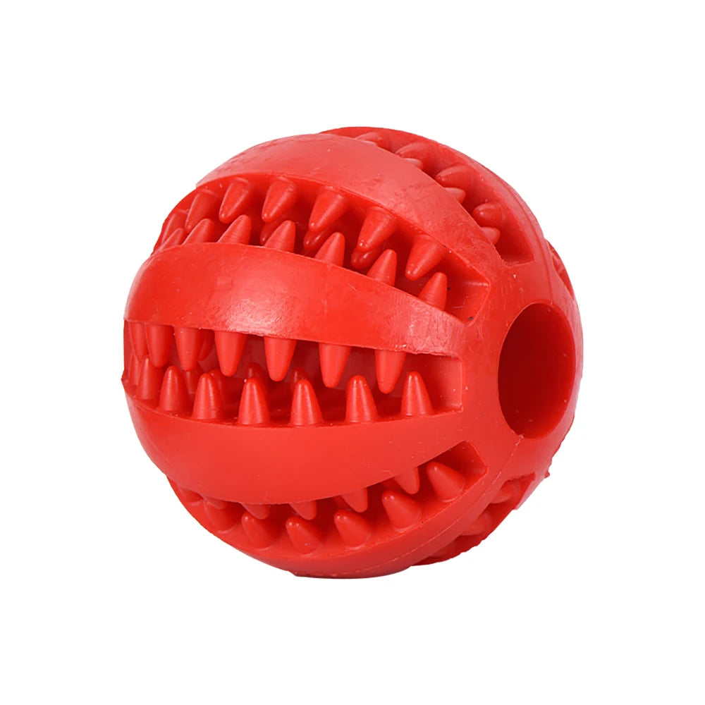 Pelota Interactiva de Goma con Dispensador de Comida para Perros – Juguete Mordedor Rebotador, Limpieza Dental y Estimulación Mental para Cachorros y Razas Pequeñas
