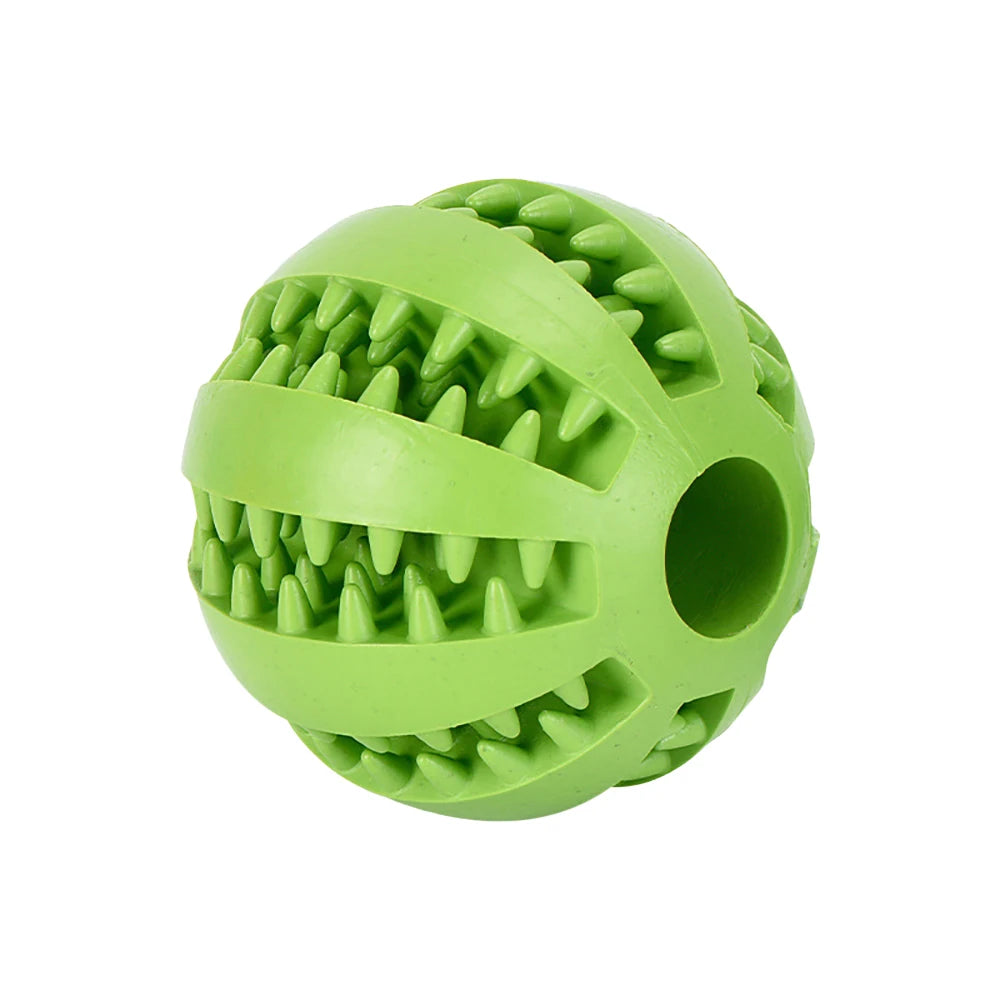 Pelota Interactiva de Goma con Dispensador de Comida para Perros – Juguete Mordedor Rebotador, Limpieza Dental y Estimulación Mental para Cachorros y Razas Pequeñas
