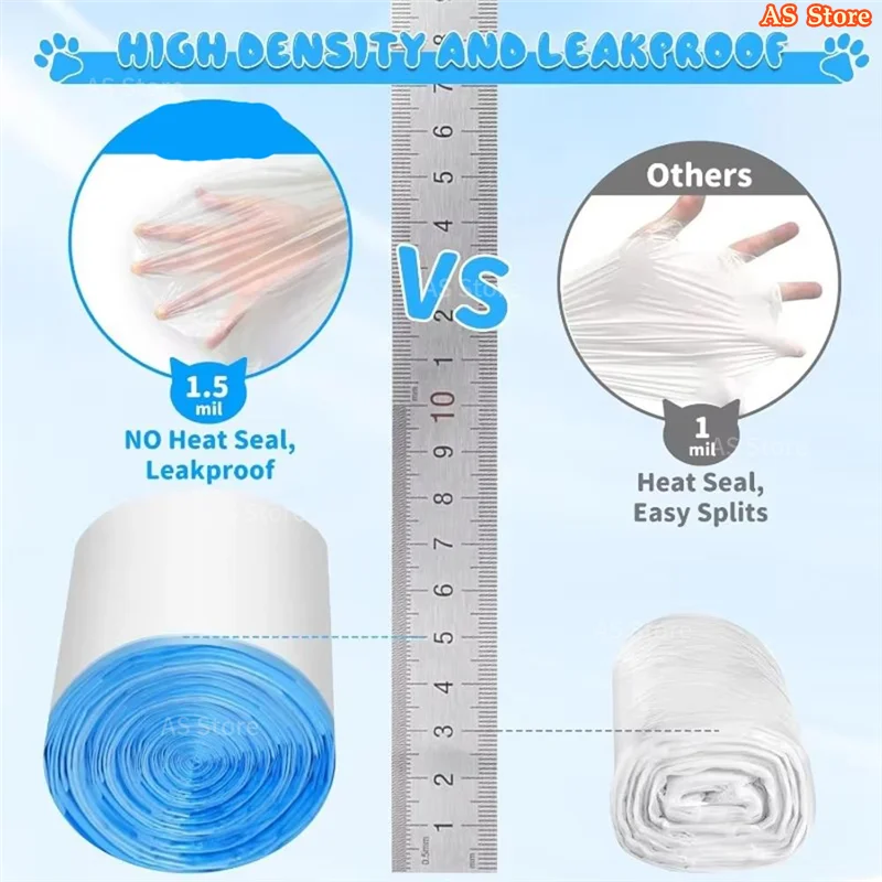 Bolsas de Basura Resistentes para Arenero Autolimpiable para Gatos - Pack Antigoteo de Gran Resistencia, Control de Olores y Ajuste Perfecto