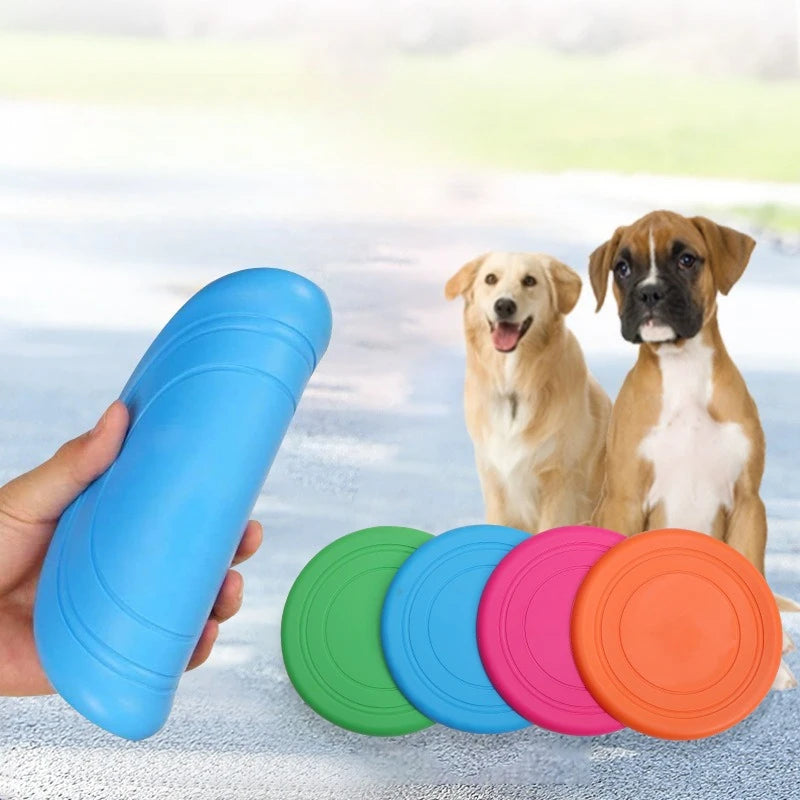 Frisbee Flotante e Interactivo para Perros Medianos y Grandes – Disco Volador Ultra Resistente a Mordeduras para Entrenamiento, Cobro y Juegos al Aire Libre y en Agua