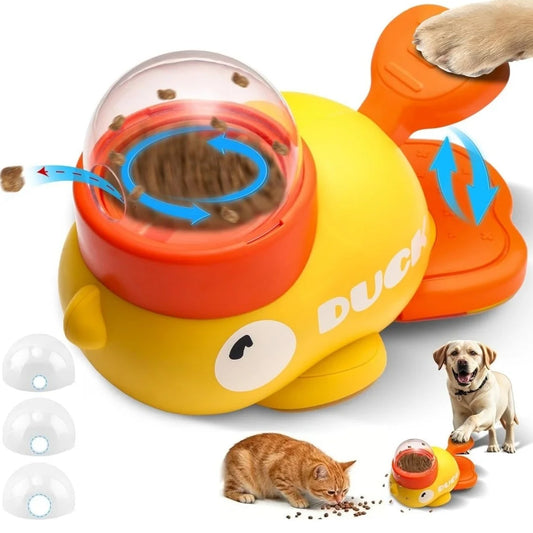 Juguete Interactivo Dispensador de Premios y Comedero Lento para Perros y Gatos Pequeños y Medianos