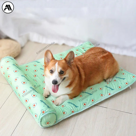 Alfombrilla Refrigerante de Verano para Perros y Gatos - Cojín de Gel Frío Transpirable, Suave y Lavable para Mascotas Pequeñas, Medianas y Grandes