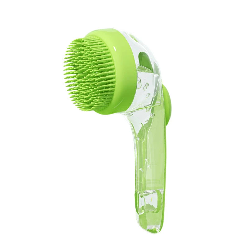 Cepillo de Baño con Dispensador de Champú para Perros y Gatos – Cepillo Masajeador Ergonómico de Silicona para Baño, Limpieza Profunda y Cuidado de Piel